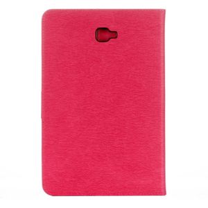 For Galaxy Tab A 10.1 (2016) / P580 Butterflies Love Flowers Embossing Horizontal Flip Leather Case with Holder & Card Slots & Wallet(Magenta)