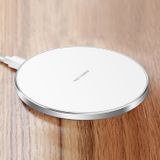 GY-68 Ultra-Thin Aluminum Alloy Wireless Fast Charging Qi Charger Pad(Silver)