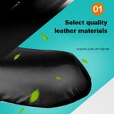 Waterproof Motorcycle Black Leather Seat Cover Prevent Bask In Seat Scooter Cushion Protect  Size: XXL  Length: 66-73cm; Width: 27-38cm