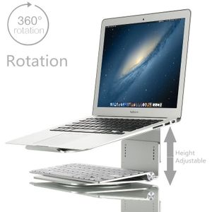 Height Adjustable Aluminum Alloy Laptop Cooling Stand 360 Rotation Ergonomic 10-17 inch Notebook Holder for MacBook Air Pro