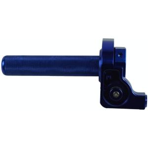 Motorcycle Off-Road Vehicle Modified CNC Handle Throttle Clamp Hand Grip Big Torque Oil Visual Throttle Accelerator(Blue)