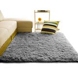 Shaggy Carpet for Living Room Home Warm Plush Floor Rugs fluffy Mats Kids Room Faux Fur Area Rug  Size:80x200cm(Sliver Gray)