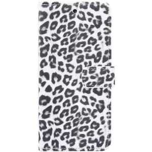 For Samsung Galaxy Note20 Leopard Pattern Horizontal Flip Leather Case with Holder & Card Slots(White)