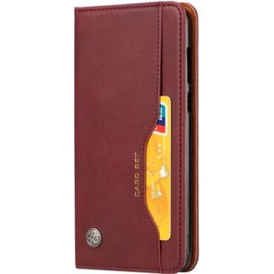 Knead Skin Texture Horizontal Flip Leather Case for Huawei Y9(2018) / Enjoy 8 Plus  with Photo Frame & Holder & Card Slots & Wallet(Wine Red)