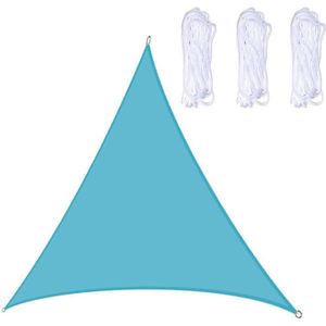 Triangle Outdoor Garden Sunshade Sail Waterproof Anti-UV Canopy  Size: 4.5m x 4.5m x 4.5m(Lake Blue)