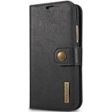 DG.MING for  iPhone X / XS  Crazy Horse Texture Horizontal Flip Detachable Magnetic Protective Case with Holder & Card Slots & Wallet(Black)