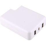 87W/61W USB-C / Type-C Power Adapter Fast Charging with 2m USB-C / Type-C Cable & Automatic Identification  Without Plug  For MacBook  iPhone  Galaxy  Huawei  Xiaomi  LG  HTC and Other Smart Phones  Rechargeable Devices(White)