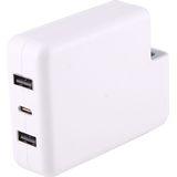 87W/61W USB-C / Type-C Power Adapter Fast Charging with 2m USB-C / Type-C Cable & Automatic Identification  Without Plug  For MacBook  iPhone  Galaxy  Huawei  Xiaomi  LG  HTC and Other Smart Phones  Rechargeable Devices(White)