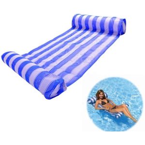 Leisure Water Floating Bed Hammock Inflatable Floating Row Entertainment Lounge Chair(Dark Blue)