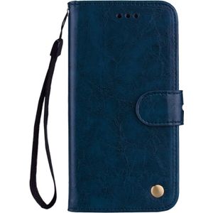For Xiaomi  Mi A1 & 5X Business Style Oil Wax Texture Horizontal Flip Leather Case with Holder & Card Slots & Wallet & Lanyard(Blue)