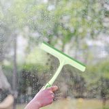 KANEED Car Window Plastic Nonslip Handle Glass Wiper / Window Cleaning Tool  Size: 24.5 x 24cm (Green)