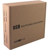 Slot-in USB 2.0 Portable Optical DVD-RW Driver  Plug and Play(Silver)