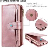 For Galaxy S9 Multifunctional Retro Detachable Magnetic Horizontal Flip Leather Case with Card Slots & Holder & Wallet & Photo Frame(Rose Gold)