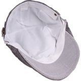 Thin Retro British Style Adjustable Shade Cotton Linen Beret(Beige)