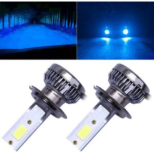 2 PCS H7 DC9-36V / 36W / 8000K / 6000LM IP68 Car / Motorcycle Mini COB LED Headlight Lamps / Fog Light(Ice Blue Light)