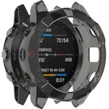 For Garmin Fenix 6 / 6 Pro Smart Watch Half Coverage TPU Protective Case(Transparent Black)