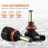 M6 H8 / H9 / H11 2 PCS DC9-36V / 25W / 6000K / 2500LM IP68 Waterproof Car LED Headlight(Cold White Light)