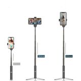 Handheld Wireless Bluetooth Concealed Telescopic Stand One Bluetooth Selfie Stick(Rose Gold)