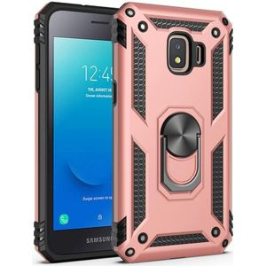 For Samsung Galaxy J2 Core Shockproof TPU + PC Protective Case with 360 Degree Rotating Holder(Rose Gold)