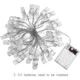 4m Photo Clip LED Fairy String Light  40 LEDs 3 x AA Batteries Box Chains Lamp Decorative Light for Home Hanging Pictures  DIY Party  Wedding  Christmas Decoration