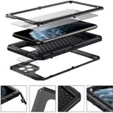 For iPhone 11 Pro Dustproof Shockproof Waterproof Silicone + Metal Protective Case(Black)