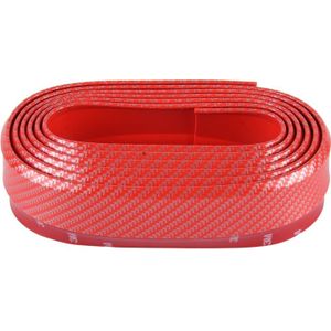 Universal 1.5m Car Front Bumper Lip Splitter Spoiler Skirt Adhesive Protector(Red)