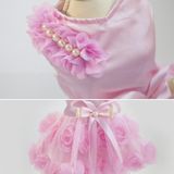 Pet Clothes Dog Spring Summer Thin Dress Rose Dress  Size: L(Pink)