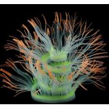 Aquarium Fish Tank Landscaping Decoration Silica Gel Simulation Software Coral Fluorescent Anemone  Size: 50cm(Orange)
