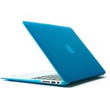 ENKAY for MacBook Air 13.3 inch (US Version) 4 in 1 Frosted Hard Shell Plastic Protective Case with Screen Protector & Keyboard Guard & Anti-dust Plugs(Blue)