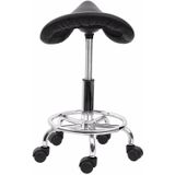 Saddle Chair Ergonomic Computer Chair Beauty Barber Mobile Chair(Black)