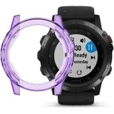 Suitable for Garmin Fenix 5 & 5 Plus transparent TPU Silica Gel Watch Case(Transparent purple)