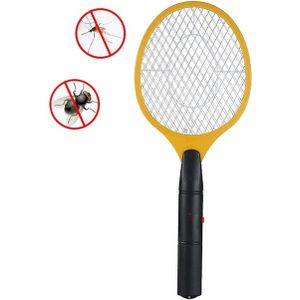 Hand Racket Mosquito Swatter Insect Home Garden Pest Bug Fly Mosquito Zapper Swatter Killer Electric Fly Swatter(YELLOW)