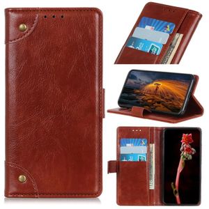 For OPPO Find X3 / X3 Pro Copper Buckle Nappa Texture Horizontal Flip Leather Case with Holder & Card Slots & Wallet(Brown)