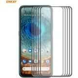 For Nokia X10 / X20 5 PCS ENKAY Hat-Prince Anti-drop Full Glue Tempered Glass Full Screen Film Anti-fall Protector