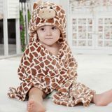 Baby Animal Shape Hooded Cape Bath Towel  Size:100×75cm(Smiling Frog)