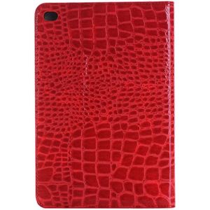 Crocodile Texture Horizontal Flip Smart Leather Case with Holder & Card Slots & Wallet for iPad Mini 4(Red)