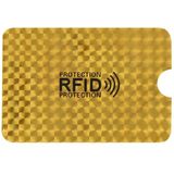 100 PCS Aluminum Foil RFID Blocking Credit Card ID Bank Card Case Card Holder Cover  Size: 9 x 6.3cm(Golden Grid)