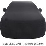 Anti-Dust Anti-UV Heat-insulating Elastic Force Cotton Car Cover for Business Car  Size: 4.8m~5.15m (Black)