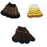 Pet Socks Cotton Anti-Scratch Breathable Foot Cover  Size: 2XL(Brown)