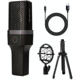 Yanmai X1 4 in 1 Foldable Lifting Professional Desktop Live Broadcast Cardioid Pointing Condenser Recording Microphone Set with Blowout Net & Shockproof Mount & 1.8m USB-C / Type-C Cable