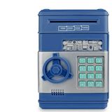 Electronic Piggy Bank ATM Password Money Coins Saving Box(Blue)