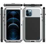 Shockproof Waterproof Silicone + Zinc Alloy Protective Case For iPhone 12 Pro Max(Silver)