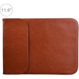 11.6 inch PU + Nylon Laptop Bag Case Sleeve Notebook Carry Bag  For MacBook  Samsung  Xiaomi  Lenovo  Sony  DELL  ASUS  HP(Cowhide Yellow)