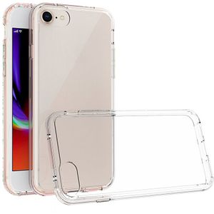 For iPhone SE 2020 Scratchproof TPU + Acrylic Protective Case(Transparent)