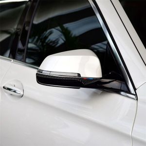 Three Color A Carbon Fiber Car Rearview Mirror Bumper Strip Decorative Sticker for BMW 5 Series E60 2008-2010 / F10 2011-2017 /  F07 2010-2015 /  F01 2010-2015