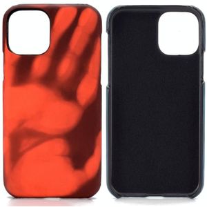 Paste Skin + PC Thermal Sensor Discoloration Case For iPhone 13 Pro(Black Red)