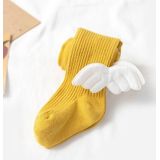 Spring And Autumn Children Tights Baby Knitting Pantyhose Size: M 1-2 Years Old(Yellow)