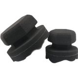 5 PCS Hand-Grabbing Waves High Density Car Tire Wax Sponge Leather Wax Sponge  Specification: Small