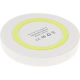 Qi Standard Wireless Charging Pad  for iPhone 8 / 8 Plus / X &  Samsung / Nokia / HTC and Other Mobile Phones (White + Fluorescent Green)