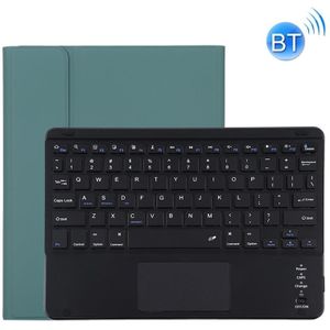 TG11BC Detachable Bluetooth Black Keyboard Microfiber Leather Protective Case for iPad Pro 11 inch (2020)  with Touchpad & Pen Slot & Holder (Dark Green)